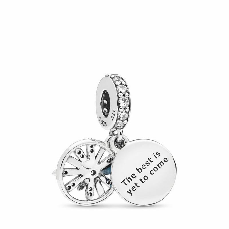 Pandora Australia Dazzling Wishes Dangle Charm - Sterling Silver | SWNZQR187